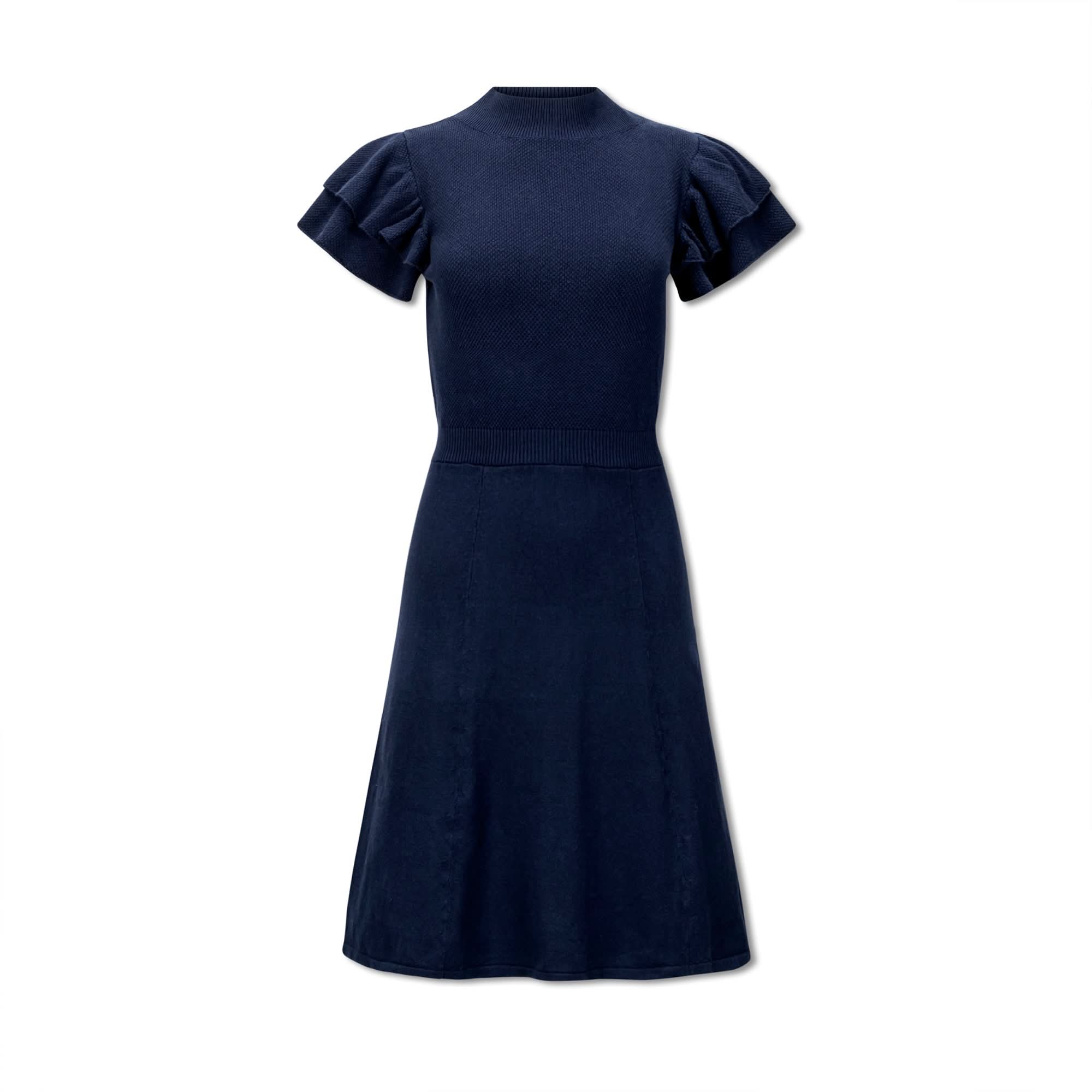 Flutter Sleeve Sweater Dress