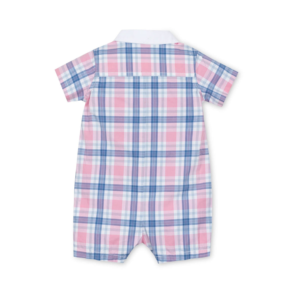 Stretch Organic Poplin Button Front Romper