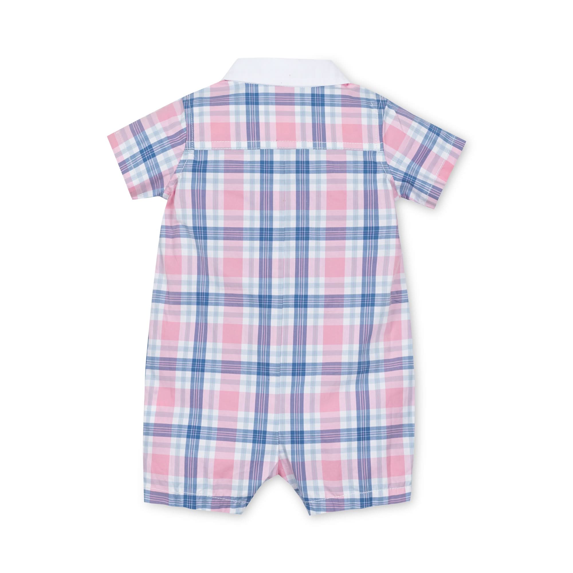 Stretch Organic Poplin Button Front Romper