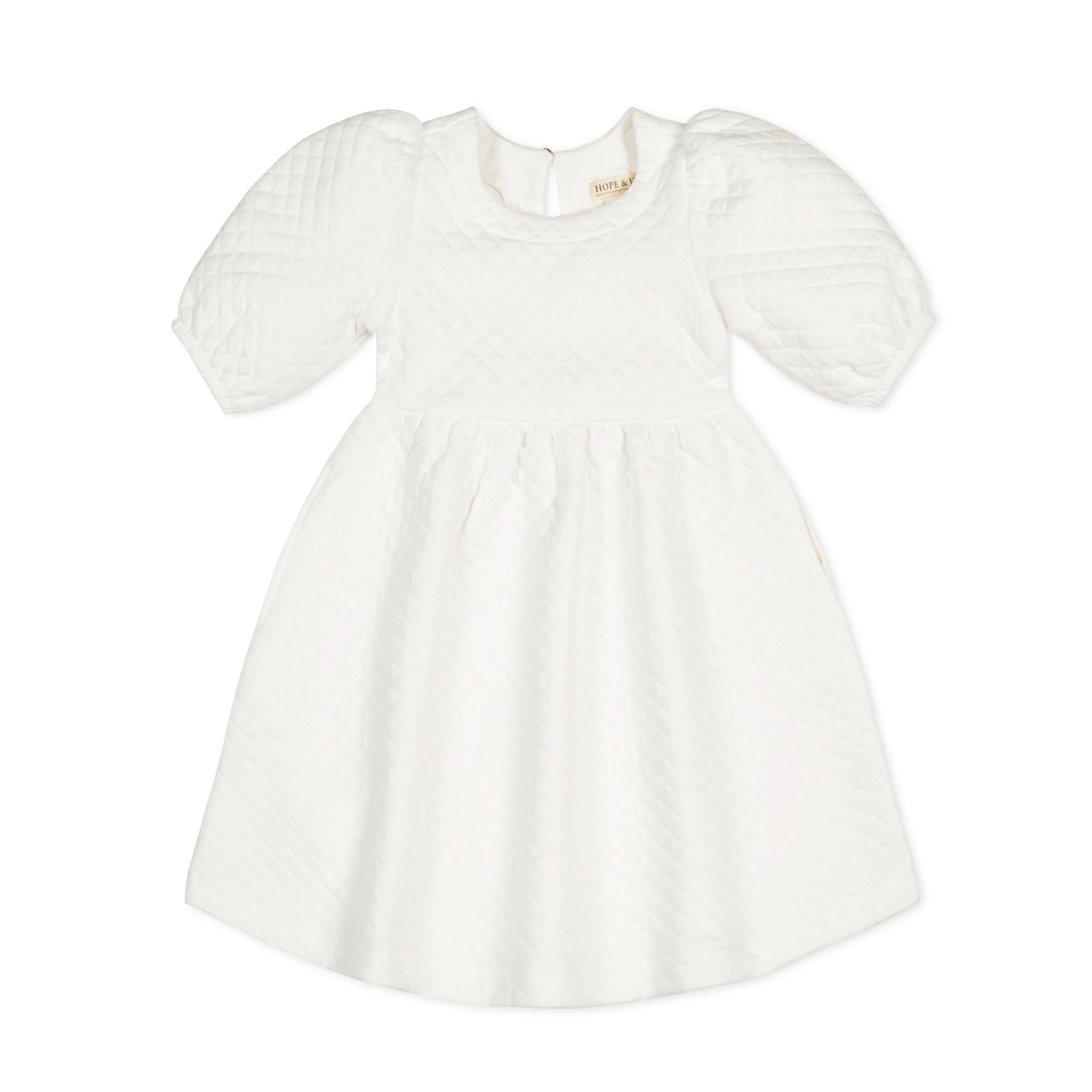 Quilted Puff Sleeve Dress