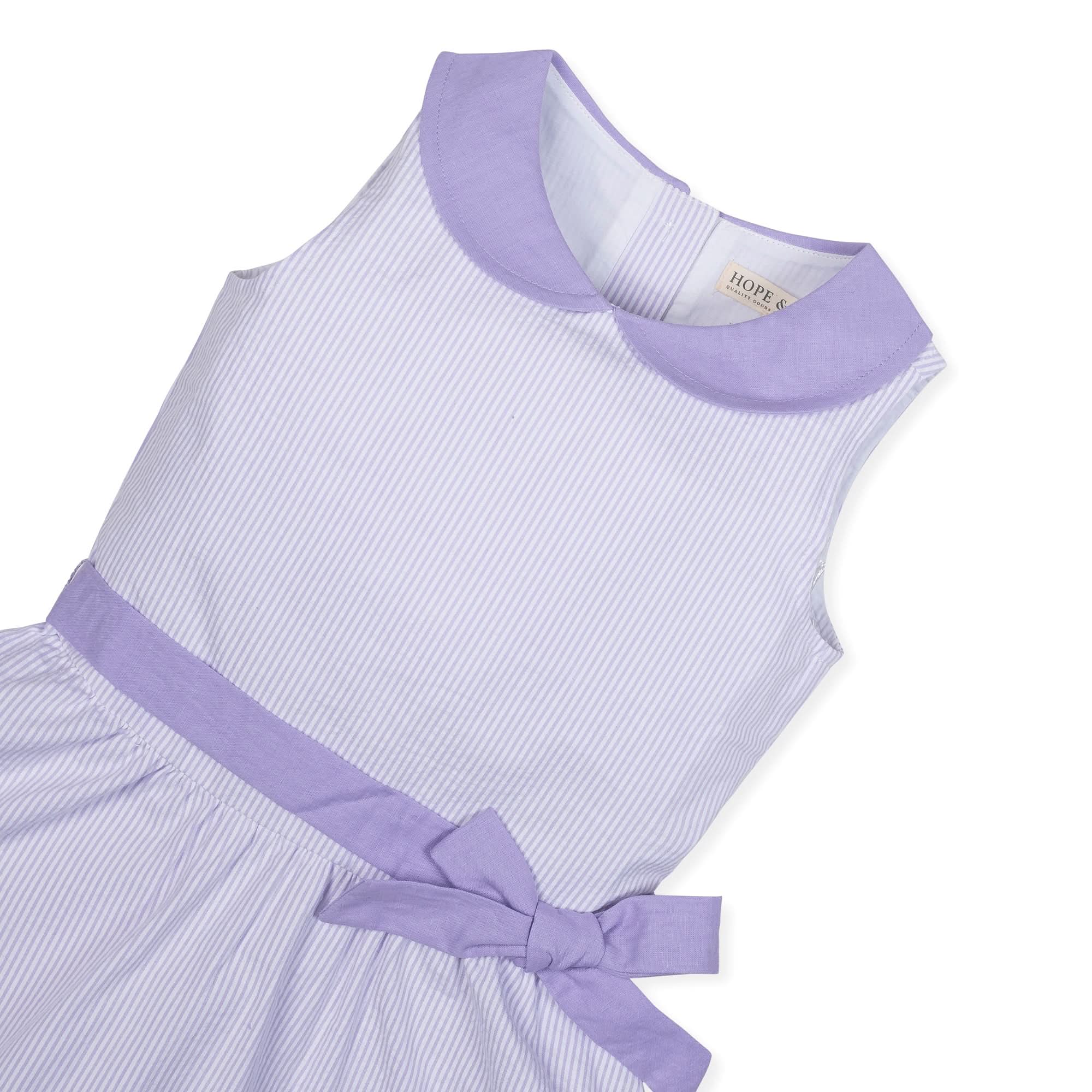 Organic Seersucker Peter Pan Collar Dress