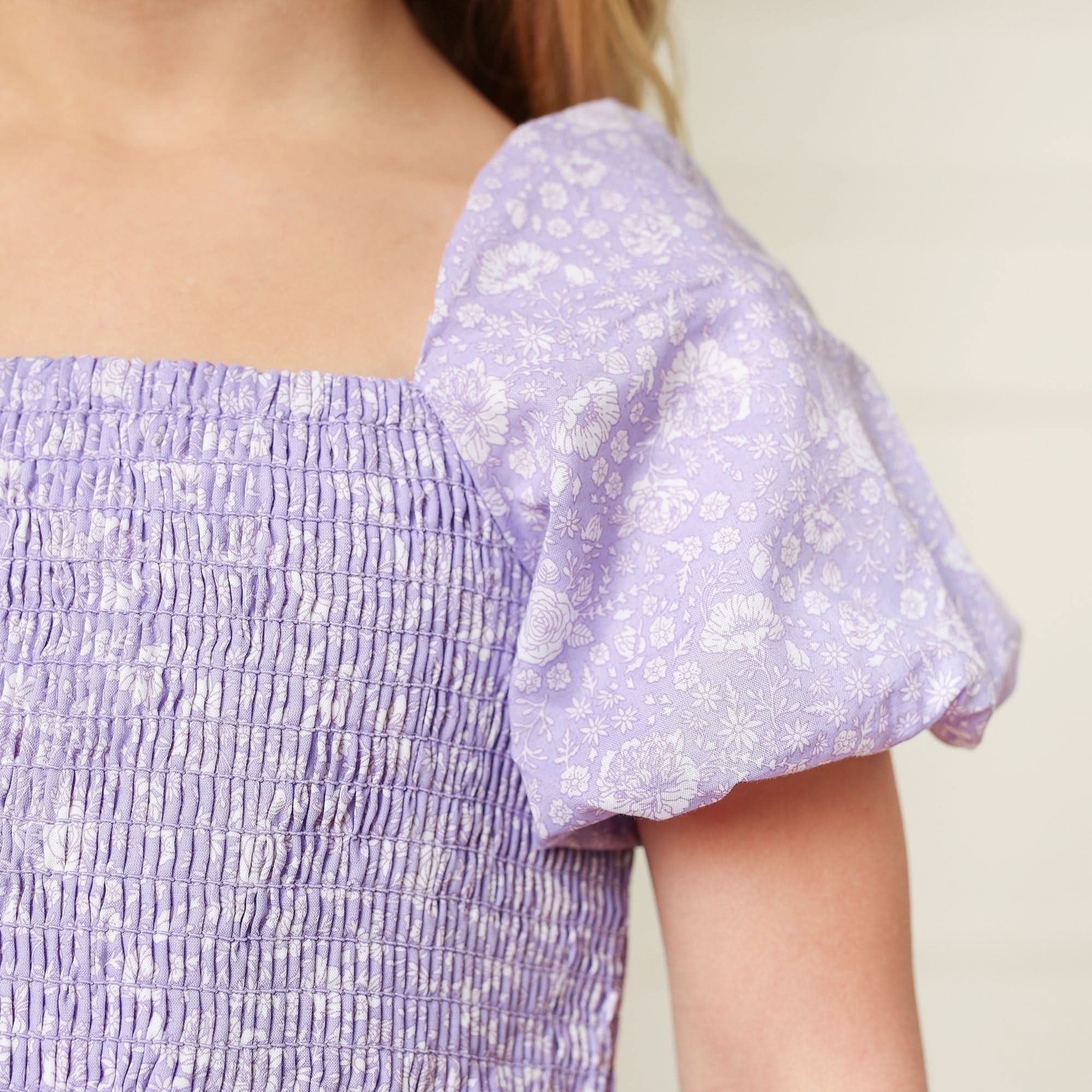 Smocked Bubble Sleeve Dress - Baby