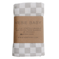 Taupe Checkered Bamboo Stretch Swaddle