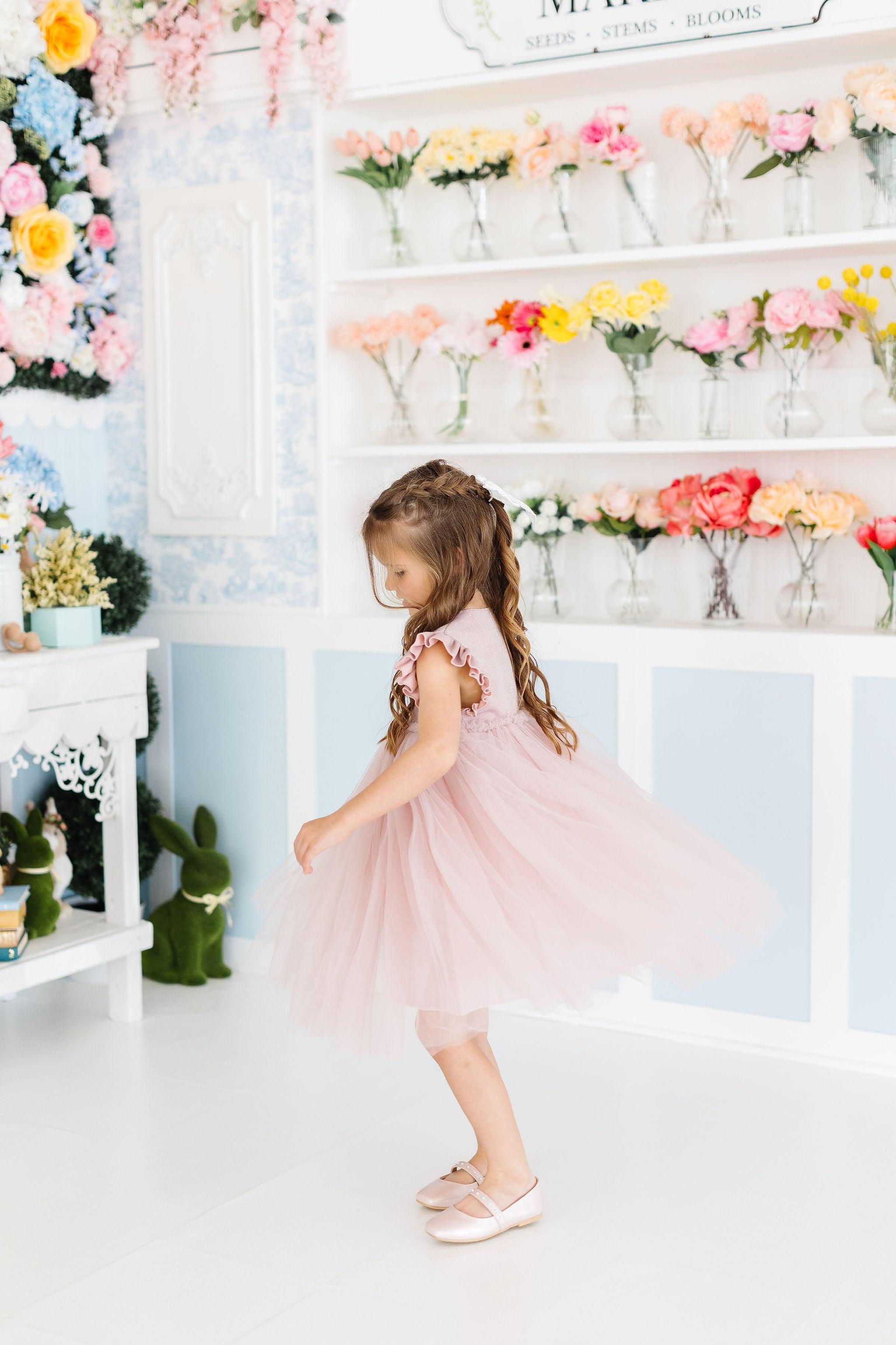 Dusty Pink Shimmer Tutu Dress