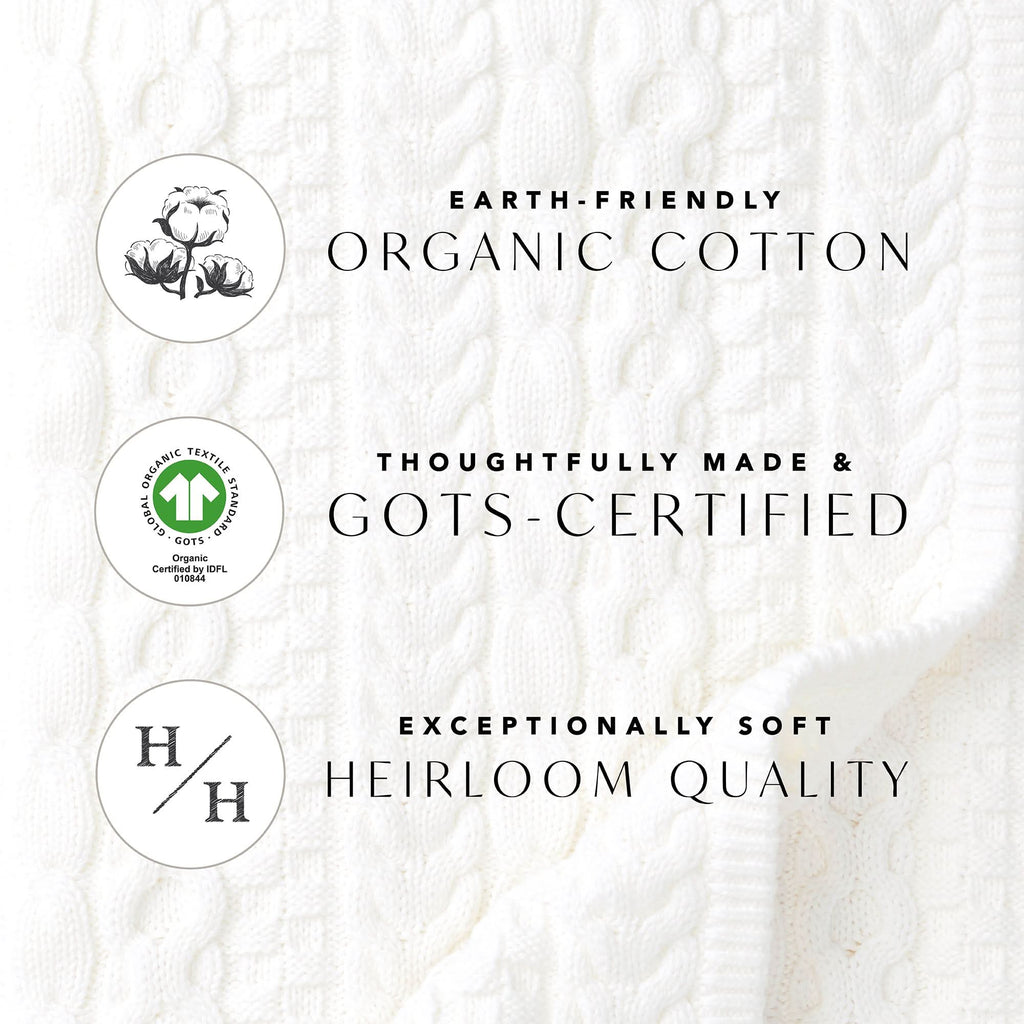 Organic Sweater Bonnet and Bootie Set