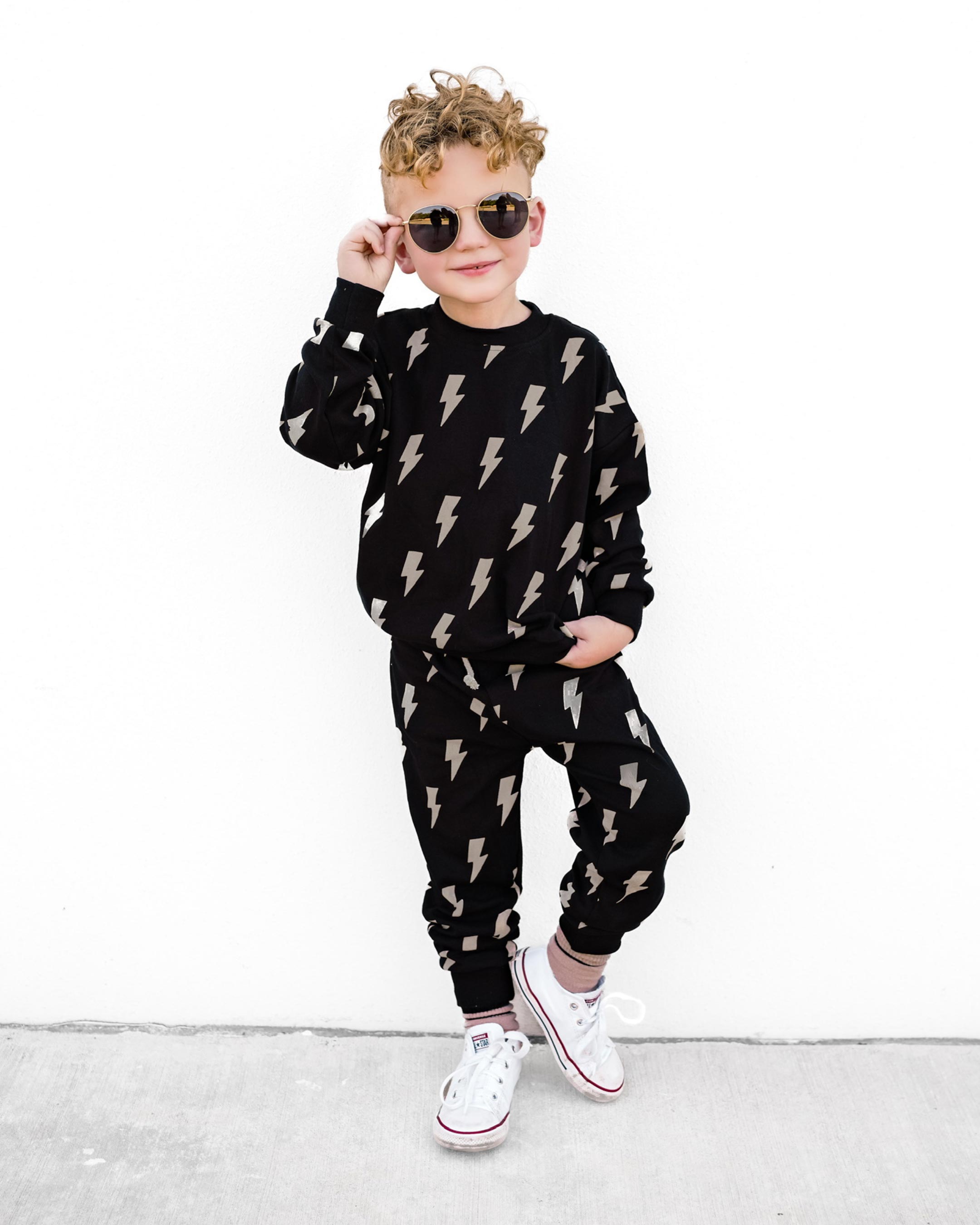 Jogger Set | Black Bolts