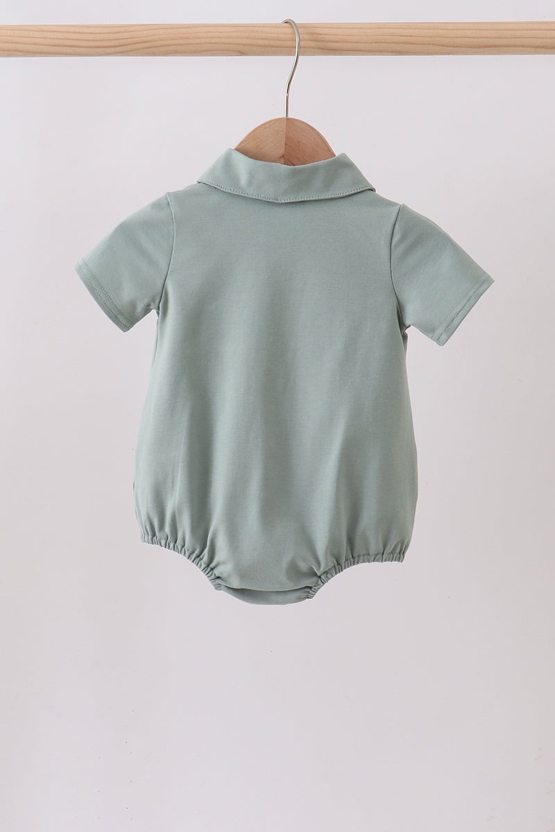Sage pocket button down bubble