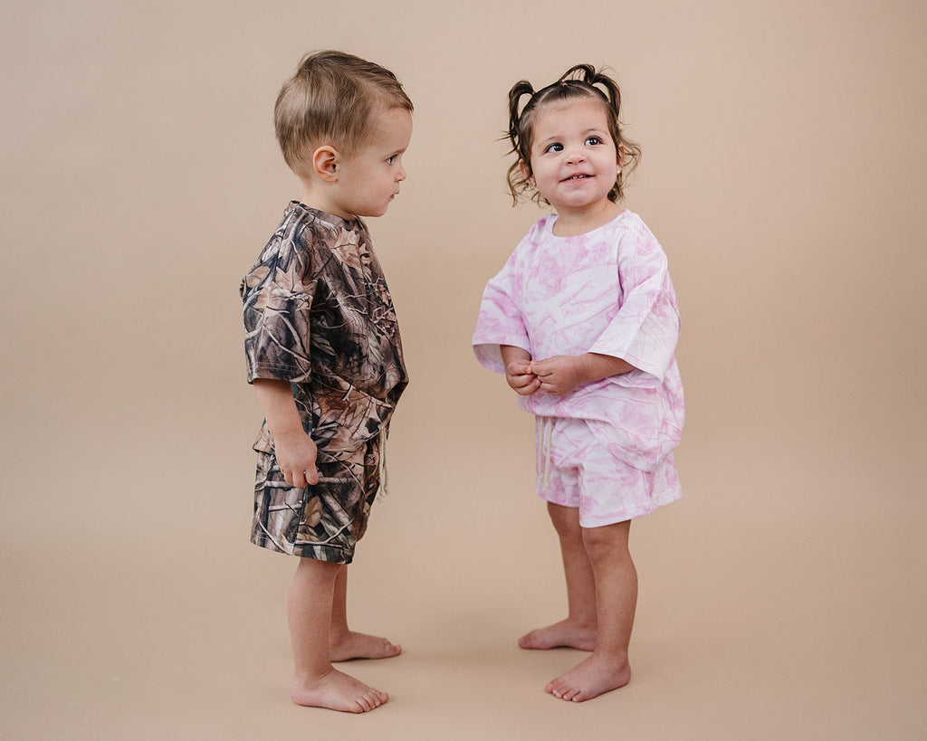 Shorts Set | Pink Camo