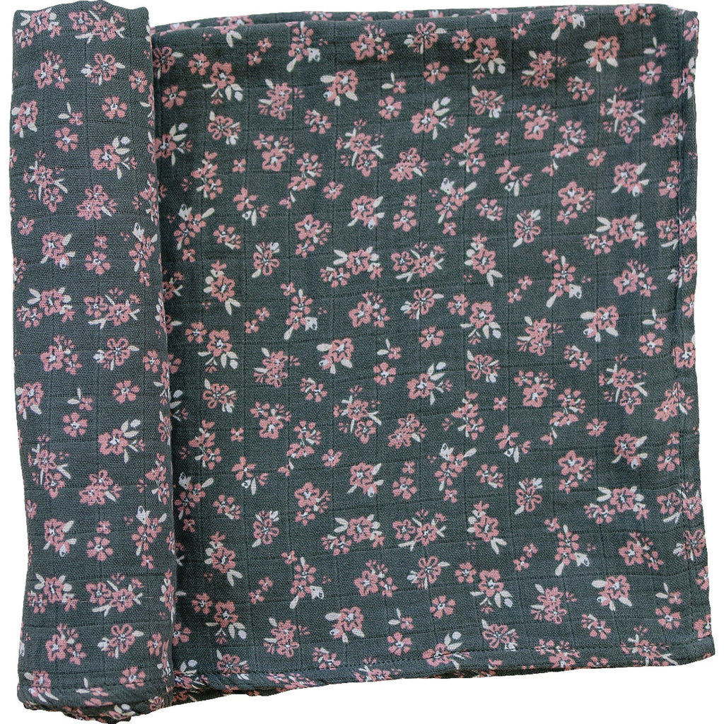 Olive Bloom Muslin Swaddle Blanket