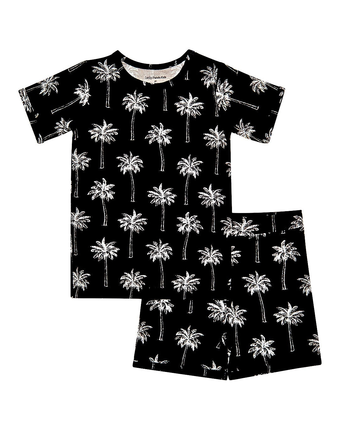 Bamboo Shorts Set | Palm Style Black