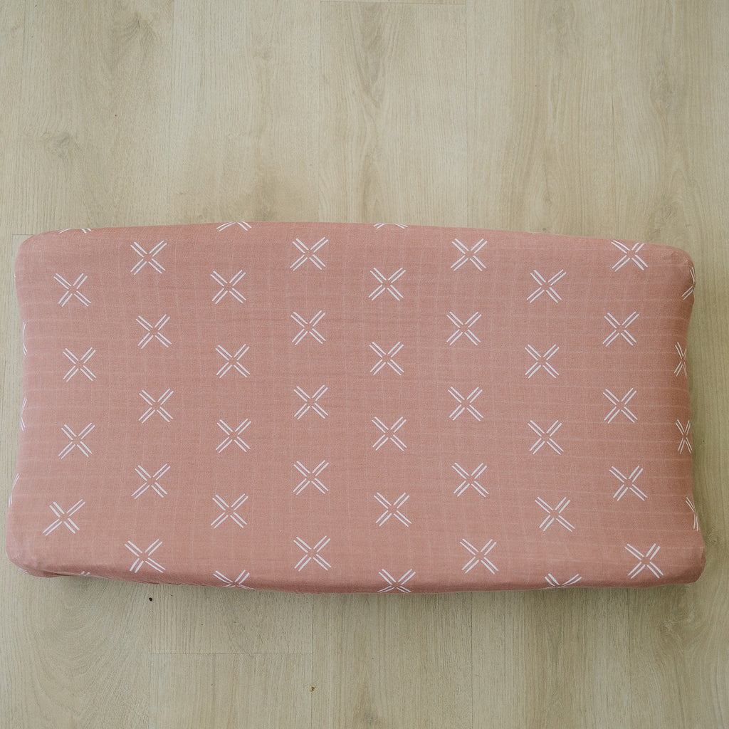 Just Peachy Muslin Changing Pad Cover